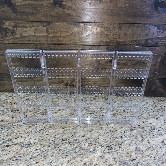 Acrylic 5 Tier 4 panel Foldable Earring Holder Rack Stand Jewelry Organizer - Picture 7 of 12